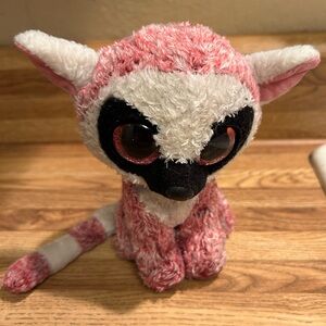 Ty Pink and White Plush Stuffed Animal